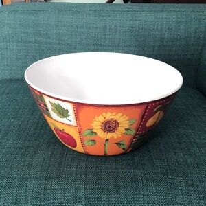 🩷 Sunflower with Fruit Plastic Bowl